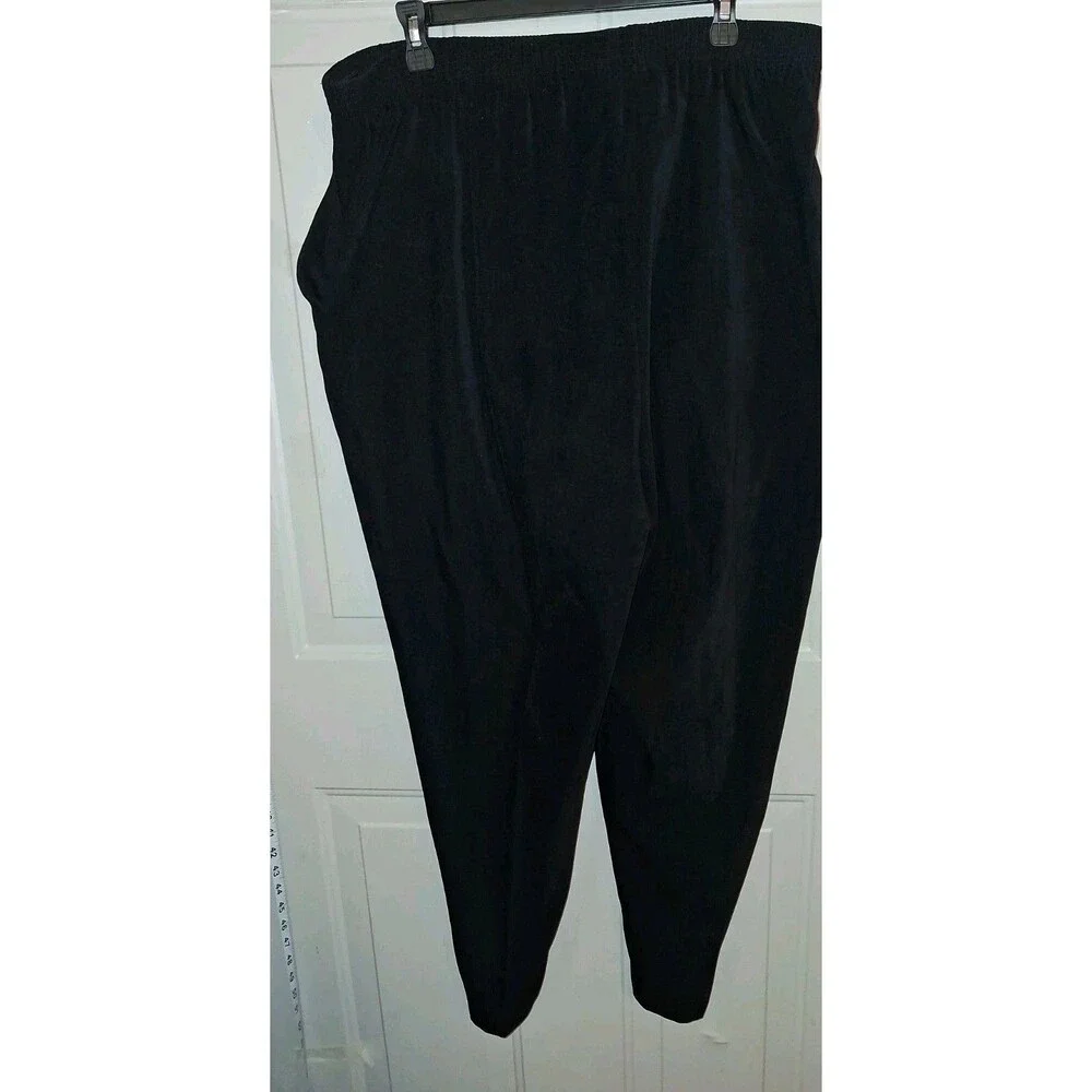 Briggs Women's Black Pull On Dress Pants Elastic Waist Stretch Size 22W USA Made